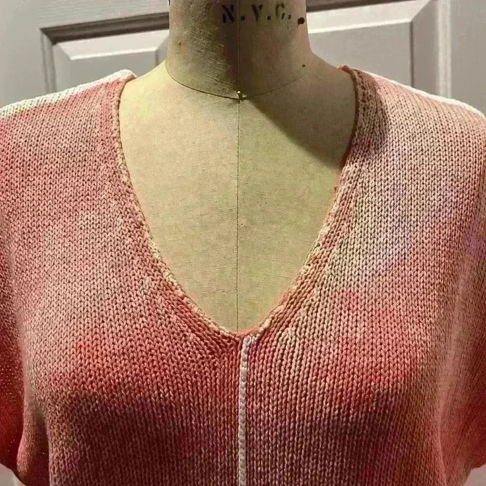 Tommy Bahama, Coral Linen Blend Sweater. Size XS/TP - Picture 4 of 6